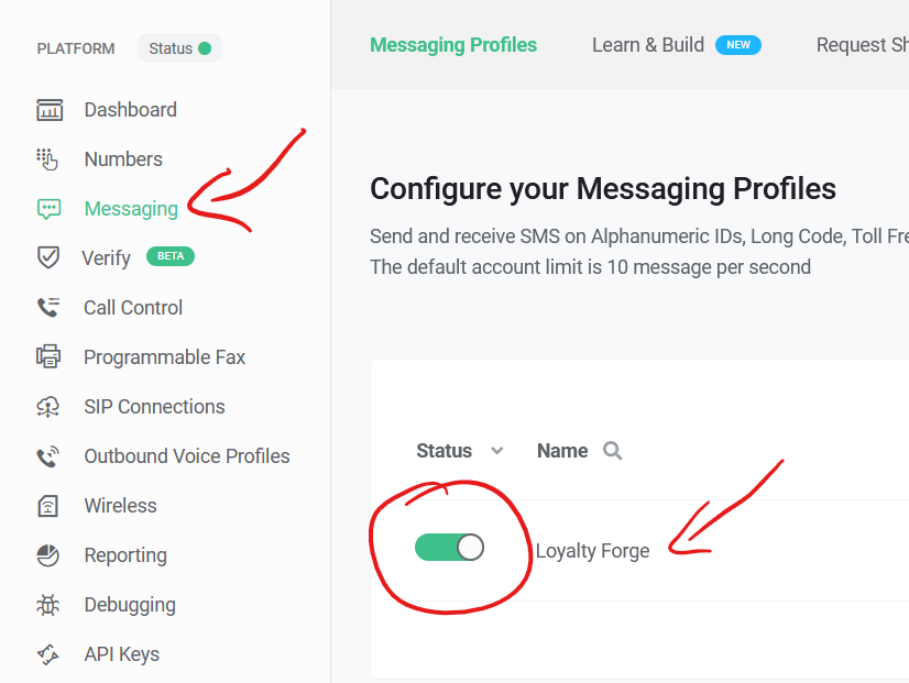 Messaging Profile