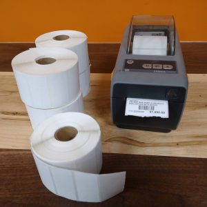 Thermal Perforated Labels: 2.25” x 1” - 1500 labels per Roll, Case of 10